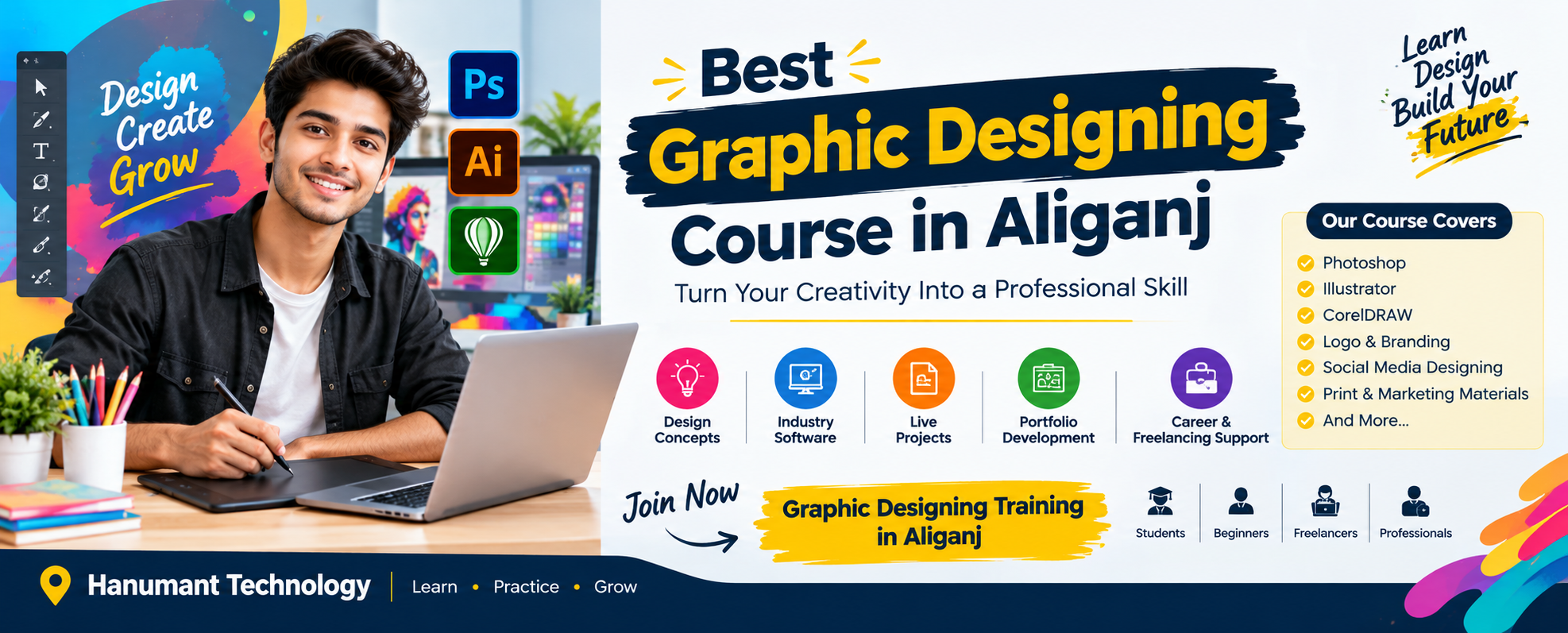 Graphic Designing Course in Aliganj