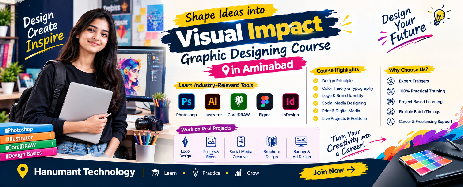 Graphic Designing Course in Aminabad