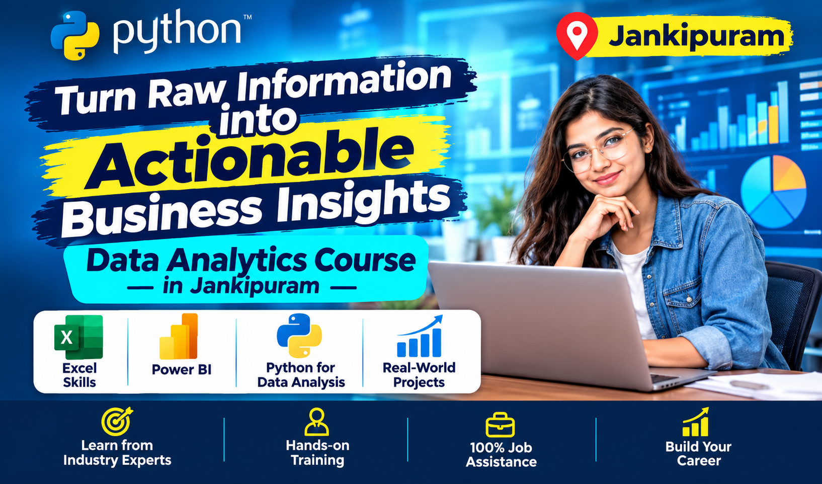 Turn Raw Information into Actionable Business Insights — Data Analytics Course in Jankipuram