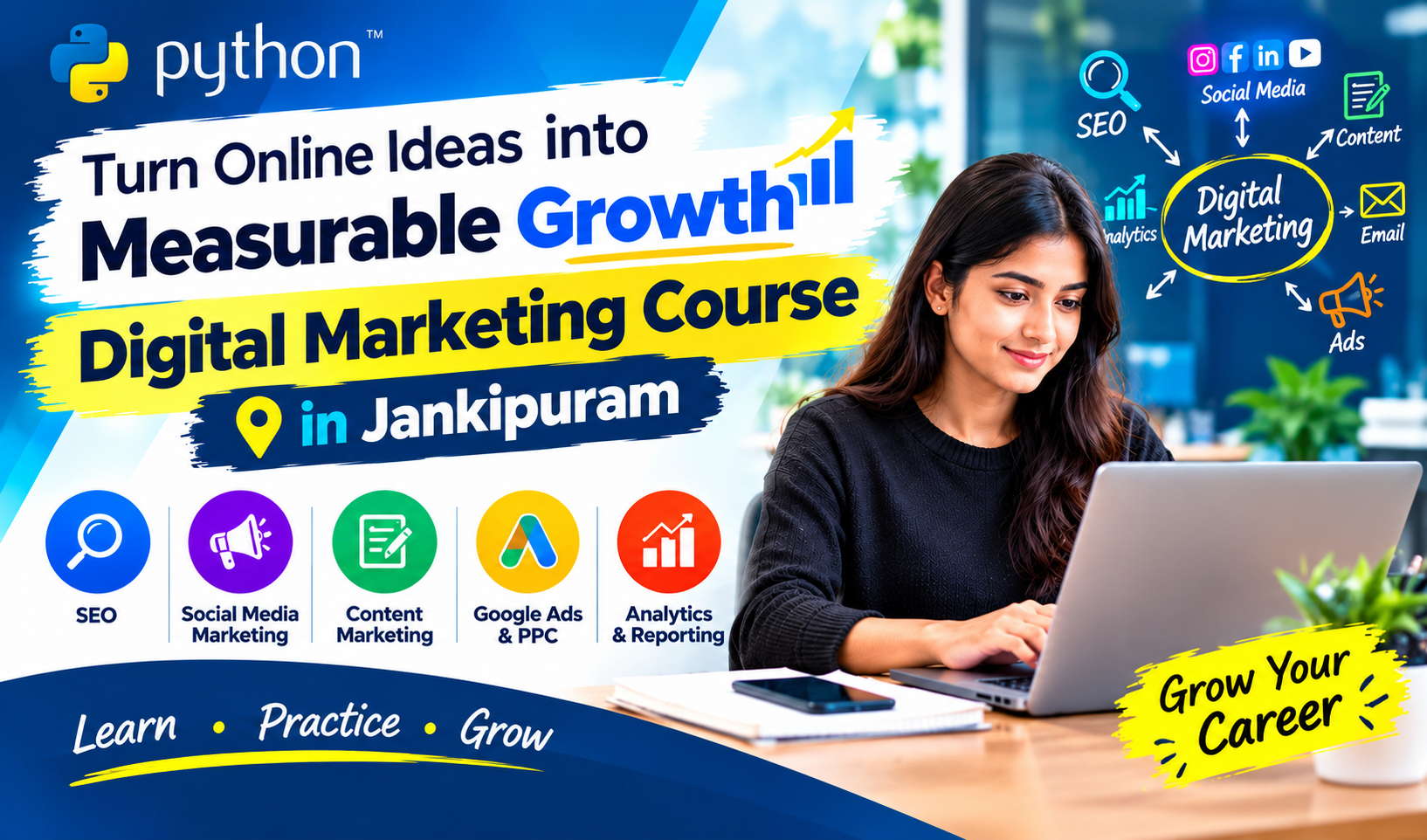 Turn Online Ideas into Measurable Growth — Digital Marketing Course in Jankipuram